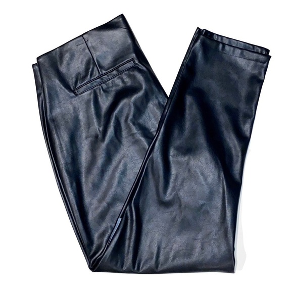 NWT OLD NAVY Extra High-Waisted Faux-Leather Eco-friendly Pants Black Size 16 - Picture 5 of 11